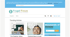 Desktop Screenshot of frugalfocus.com