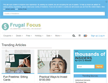 Tablet Screenshot of frugalfocus.com